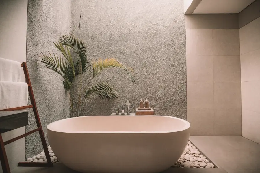 Baignoire en pierre